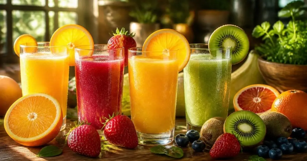 fresh juice blends with morning glass sip steps photo for home cooks