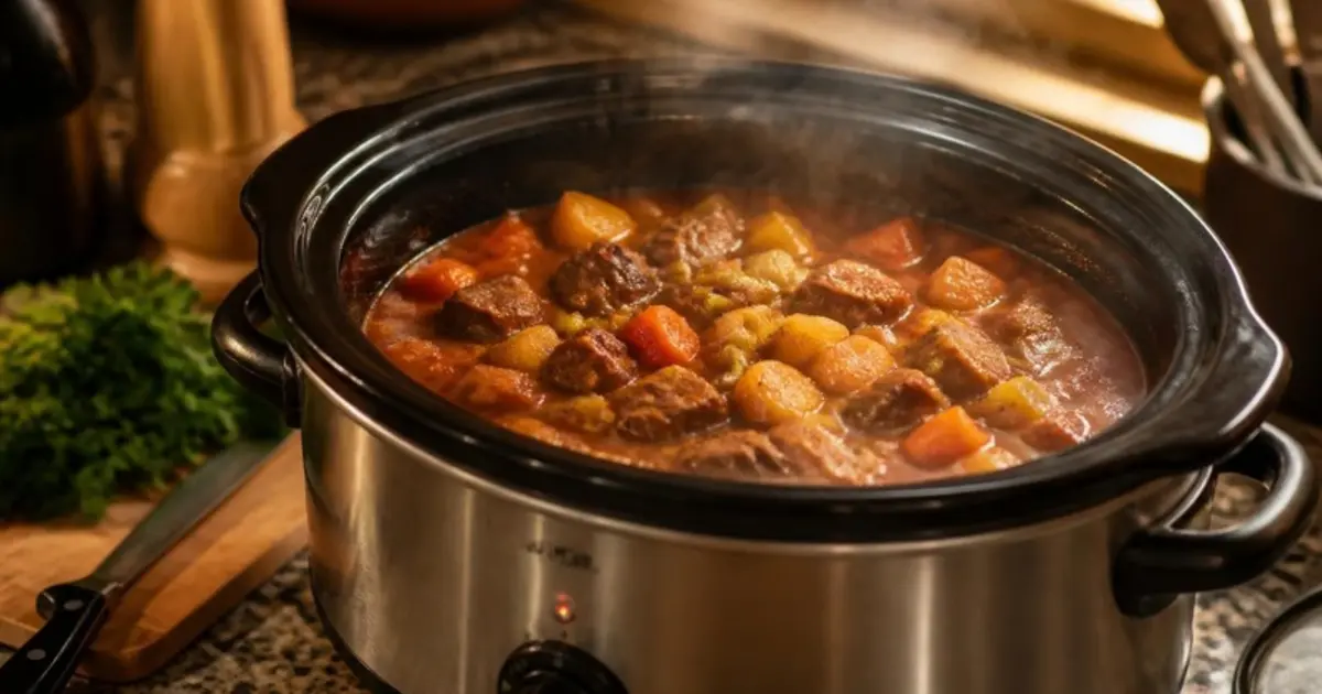 slow cooker stews with low heat pot steps photo for home cooks